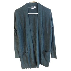 Gap Relaxed Open Front along Sleeve Cardigan Sweater Size Large